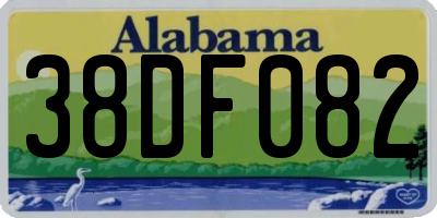AL license plate 38DF082