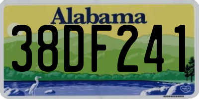 AL license plate 38DF241