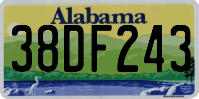 AL license plate 38DF243