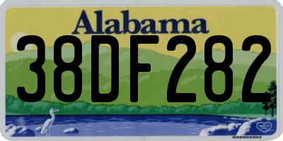 AL license plate 38DF282