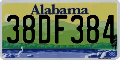 AL license plate 38DF384