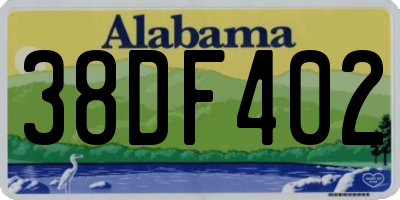 AL license plate 38DF402