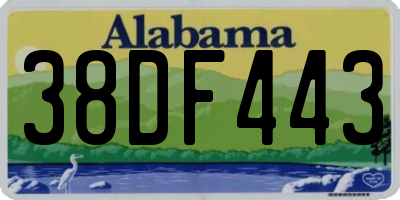 AL license plate 38DF443