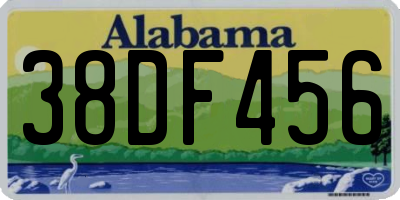 AL license plate 38DF456