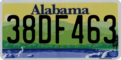 AL license plate 38DF463
