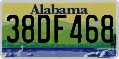 AL license plate 38DF468