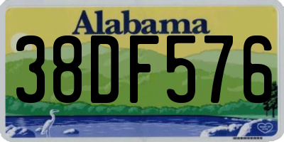 AL license plate 38DF576