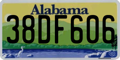 AL license plate 38DF606