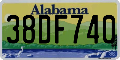AL license plate 38DF740