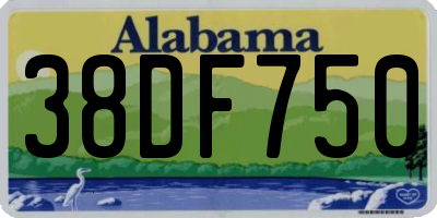 AL license plate 38DF750