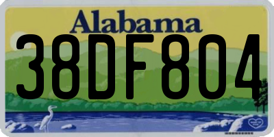AL license plate 38DF804