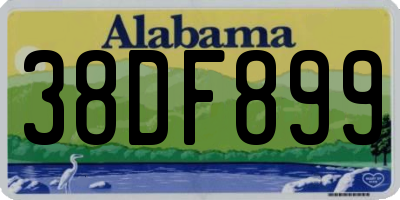 AL license plate 38DF899