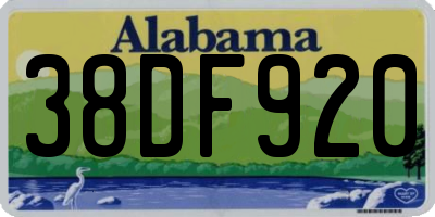 AL license plate 38DF920