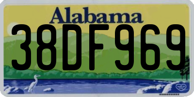 AL license plate 38DF969
