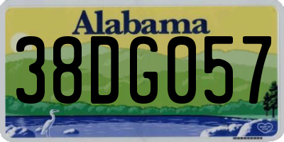 AL license plate 38DG057