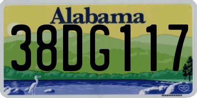 AL license plate 38DG117