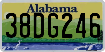 AL license plate 38DG246