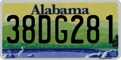 AL license plate 38DG281