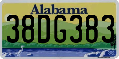 AL license plate 38DG383