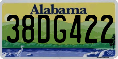 AL license plate 38DG422