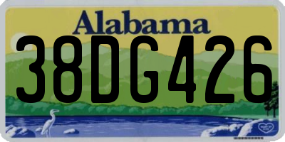 AL license plate 38DG426