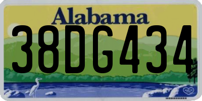 AL license plate 38DG434