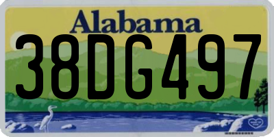 AL license plate 38DG497