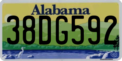 AL license plate 38DG592
