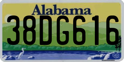 AL license plate 38DG616