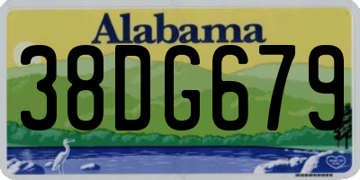 AL license plate 38DG679