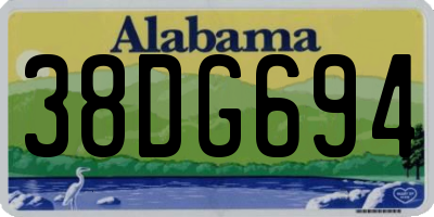 AL license plate 38DG694