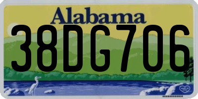 AL license plate 38DG706