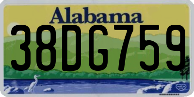 AL license plate 38DG759