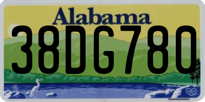 AL license plate 38DG780