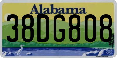 AL license plate 38DG808