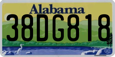 AL license plate 38DG818
