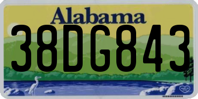 AL license plate 38DG843