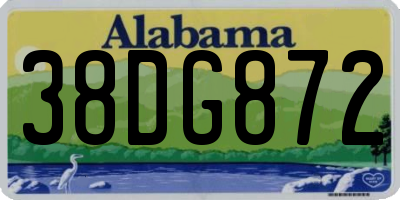 AL license plate 38DG872