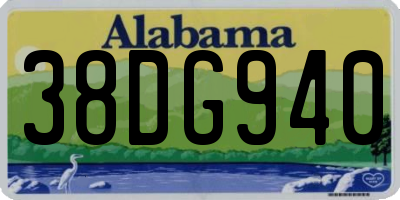 AL license plate 38DG940