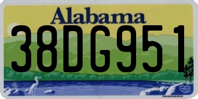 AL license plate 38DG951