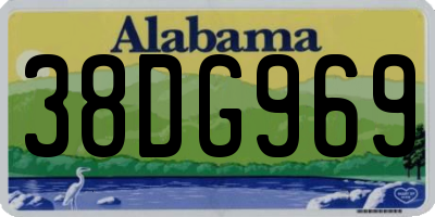 AL license plate 38DG969