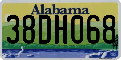 AL license plate 38DH068