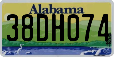AL license plate 38DH074