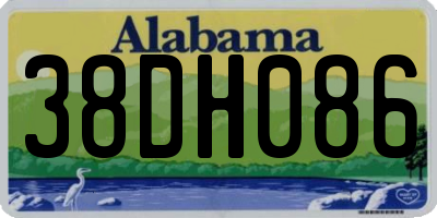 AL license plate 38DH086