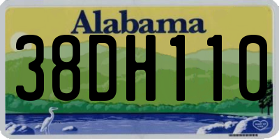 AL license plate 38DH110