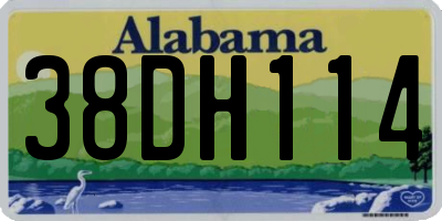 AL license plate 38DH114