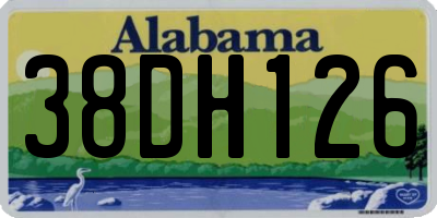 AL license plate 38DH126
