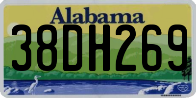 AL license plate 38DH269