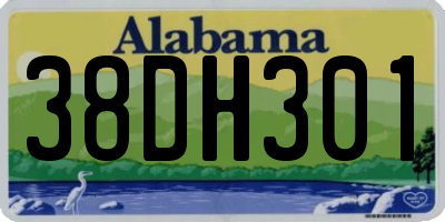 AL license plate 38DH301