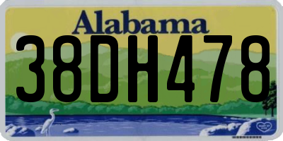 AL license plate 38DH478